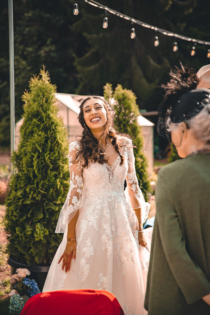 happy bride outdoor wedding photography by Kiriell Visuals