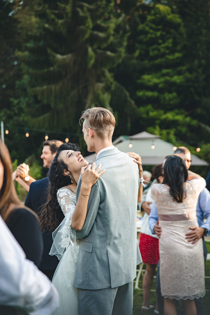 happy bride and groom wedding dance photography by Kiriell Visuals