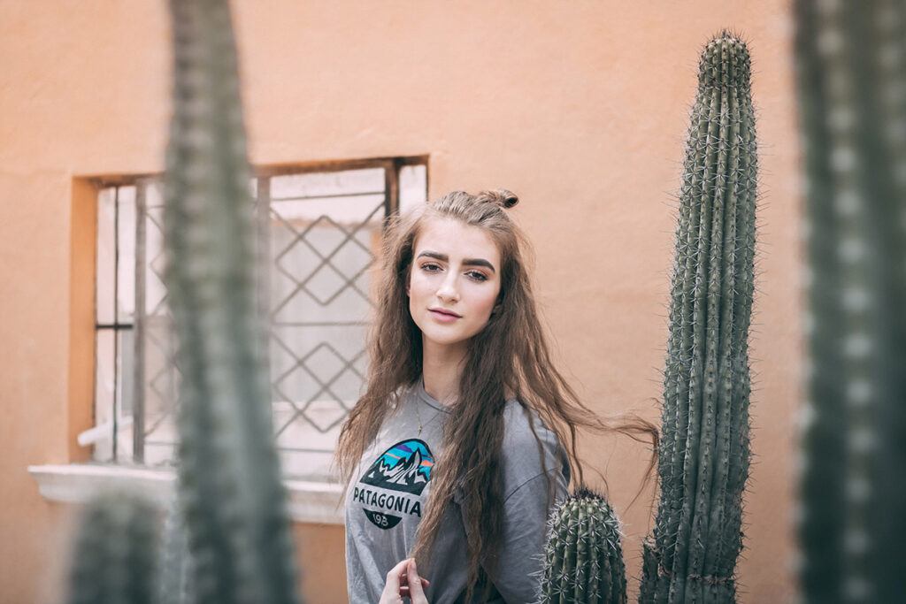 girl and cactus portrait by Kiriell Visuals