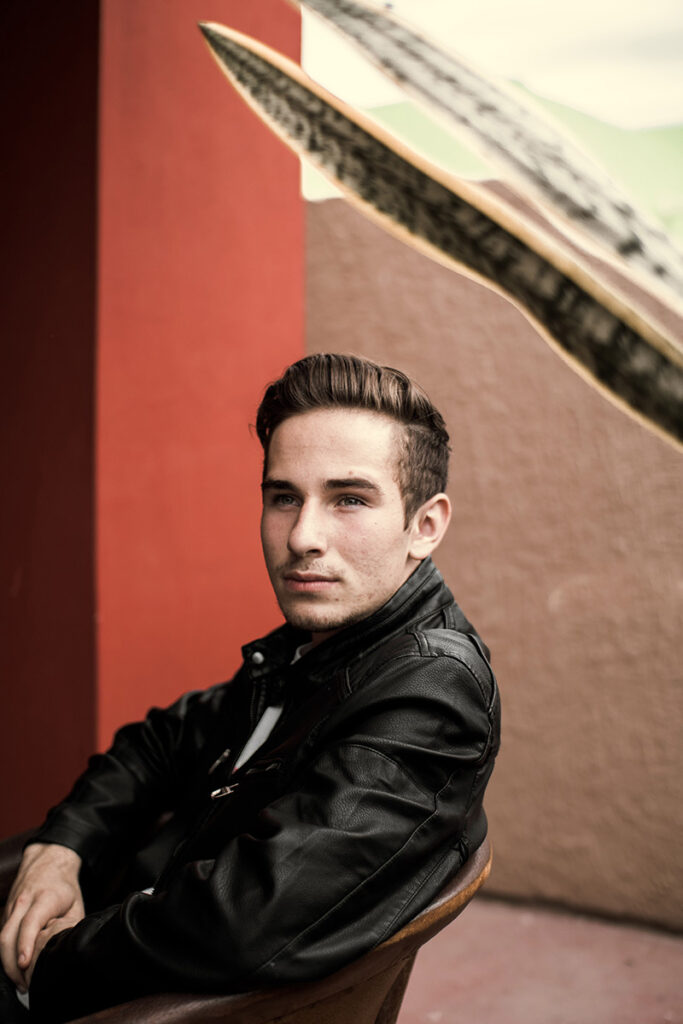 Young Man in leather jacket portrait by Kiriell Visuals